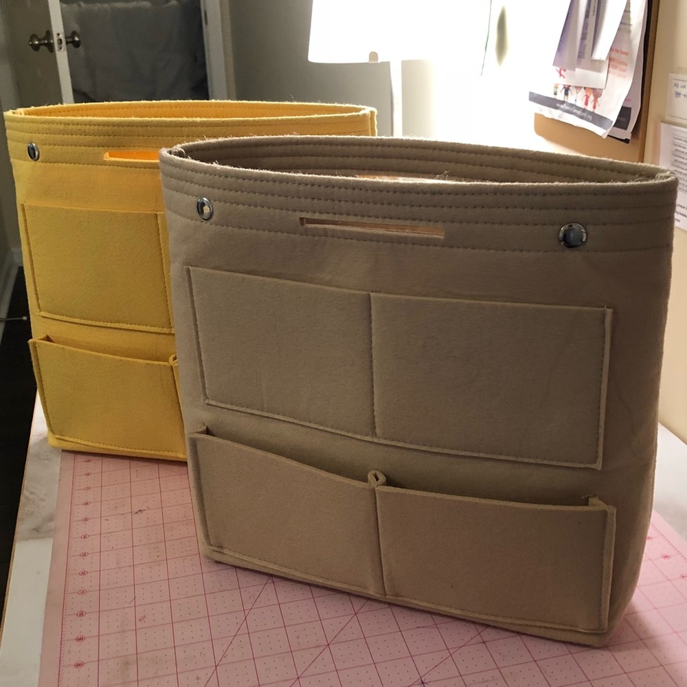Felt tote or bag inserts/shapers/organizers